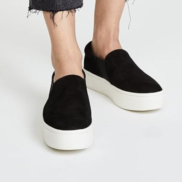 Vince Womens Warren Slip-ons Sneaker Slip On Platform Sneaker - Picture 1 of 7